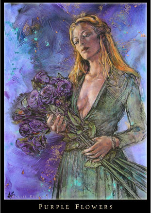 Purple Flowers by Mollie Kellogg